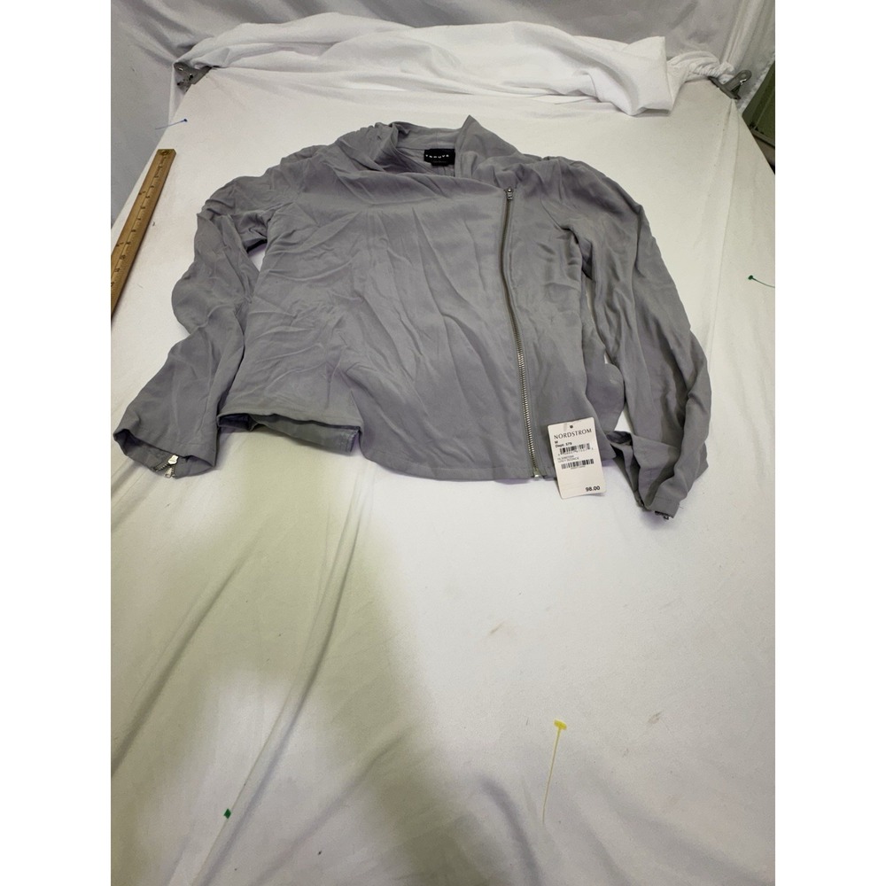 TROUVE Women NEW Size MEDIUM Woven full zip Lightweight JACKET (#A4